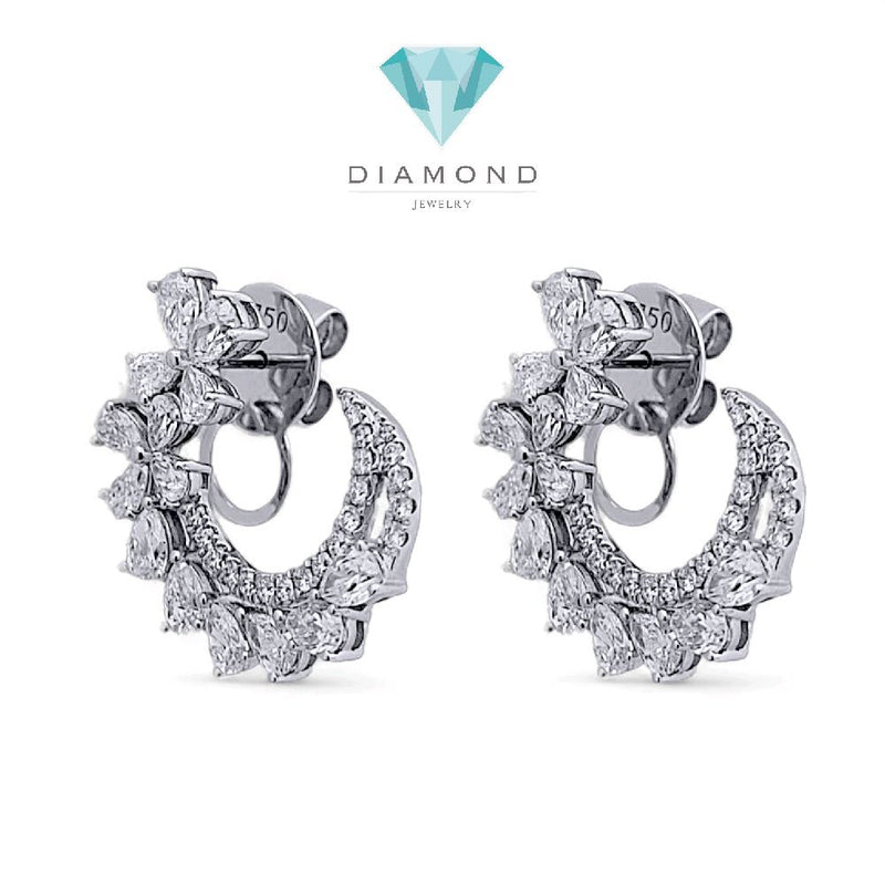 Flower Diamond Earring 18K Model C / Anting Bunga Berlian 18K / Diamond Jewelry 397AB20600VIONLS -HT