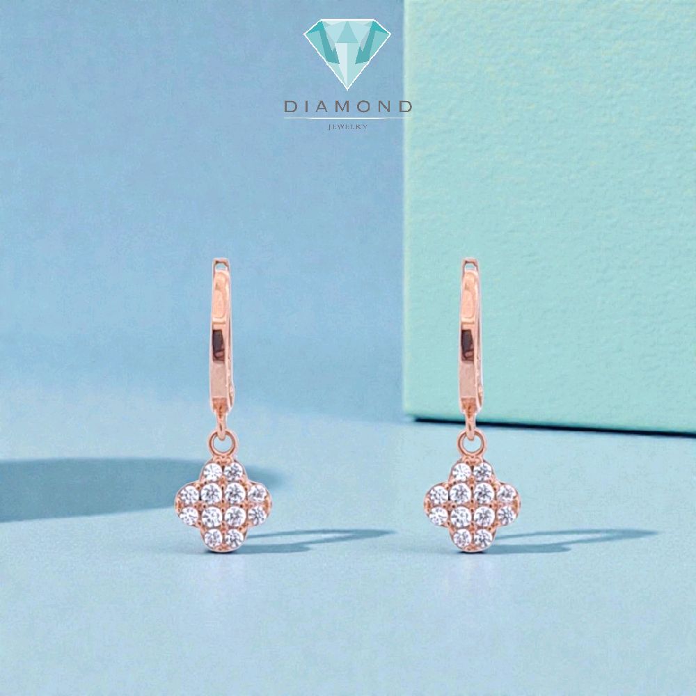 Flower Gold Earings 17K / Anting Emas Bunga 17K / Diamond Jewelry / 429AMS154LS