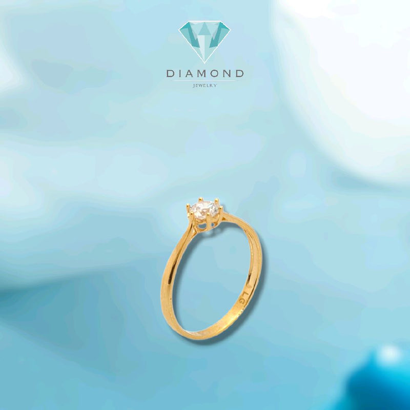 Solitaire Gold Rings 16K / Cincin Emas Solitaire 16K / Diamond Jewelry / 437CMS124LS