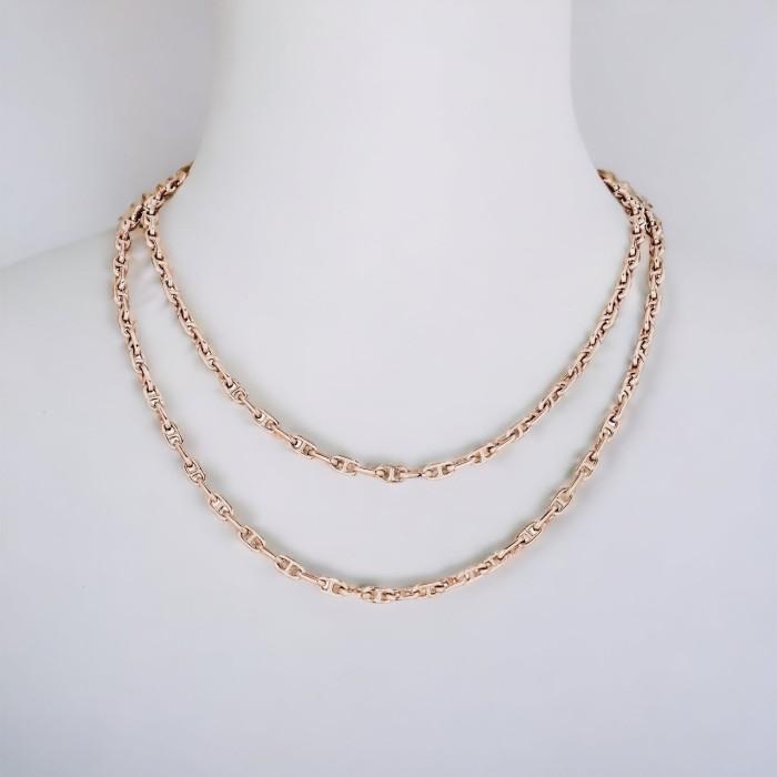 Hermes d'ancher small chain 18K gold Diamond Jewelry