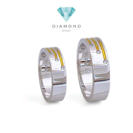Wedding Ring 3 Strip Diamond 18K / Cincin Nikah 3 Garis  Diamond  18K / Diamond Jewelry 19CBNKH503WPLS - 20CBNKH610WPLS-HT