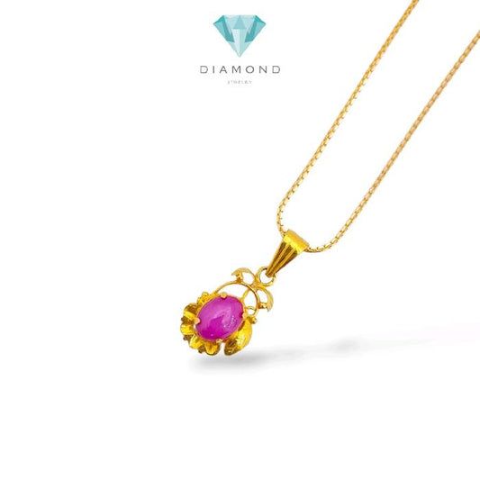 Rylos Star Ruby Pendants 23K / Liontin Bintang Ruby Rylos 23K / Diamond Jewelry / 216LMSWP2