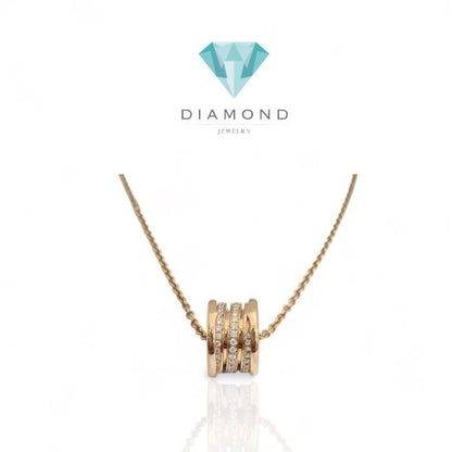 Round Whirl Diamond necklace 18k bv rose gold zero-Diamond Jewelry
