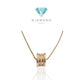 Round Whirl Diamond necklace 18k bv rose gold zero-Diamond Jewelry