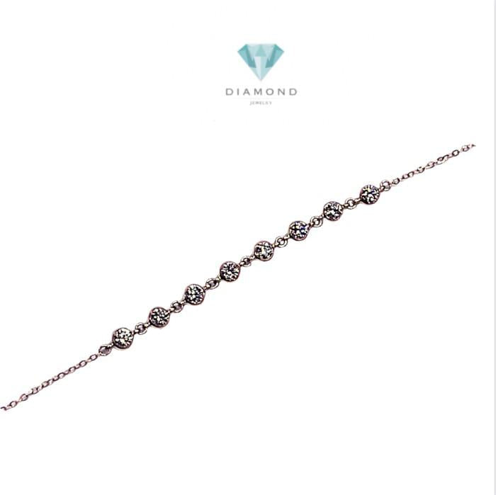 Dainty Bracelet 18K Gold And Sirkon -Diamond Jewelry-72GMS3WP-HT