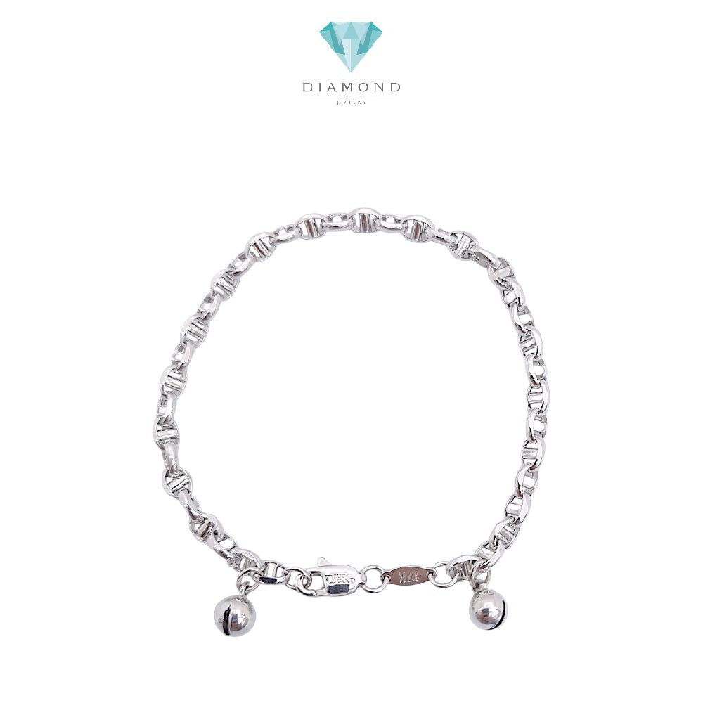 White Gold Bracelet 17K / Gelang Emas Putih 17K / Diamond Jeweley / 458GMS386LS