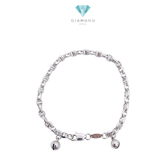 White Gold Bracelet 17K / Gelang Emas Putih 17K / Diamond Jeweley / 458GMS386LS