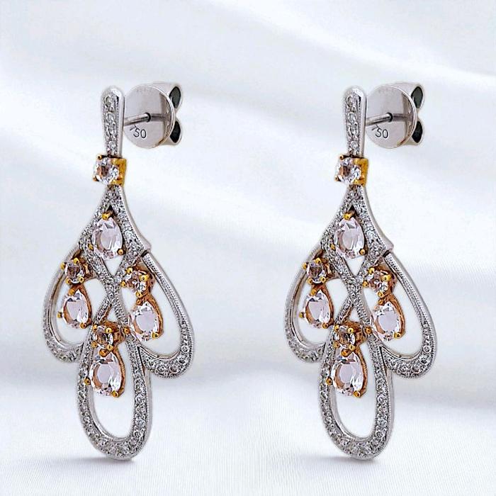 Magonite Diamond Earring 18K / Diamond Jewelry 20ABGT671WP-HT