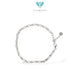 Chain White Gold Brecelet 17K / Diamond Jewelry / 484GMS229LS