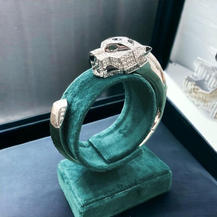 Panther big bangleemerald diamond 18k -Diamond Jewelry