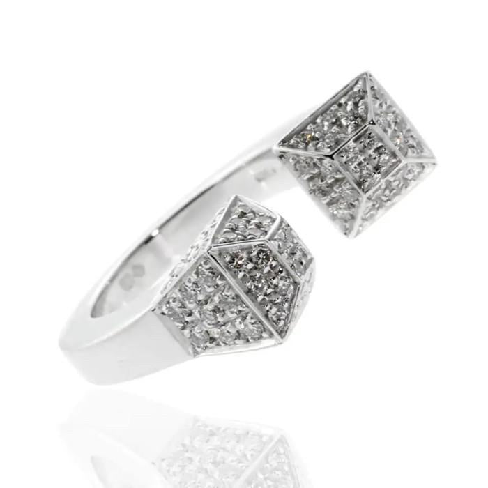 Chiodo GC trapesium diamond ring 18k gold-Diamond Jewelry