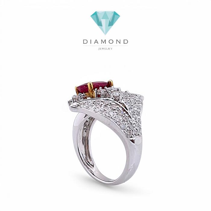 Ruby Diamond Ring 18K / Diamond Jewelry