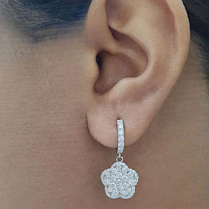 Flower Diamond Earring 18K -Anting berlian bunga / Diamond Jewelry