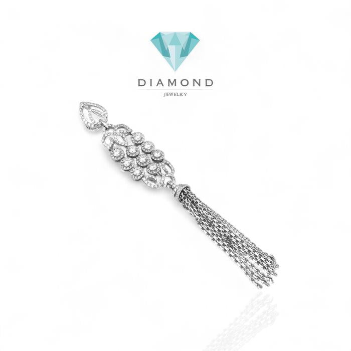 Kalung berlian panjang model rumbai