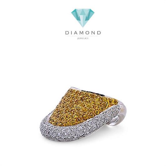 Yellow Diamond Ring 18K / Diamond Jewelry