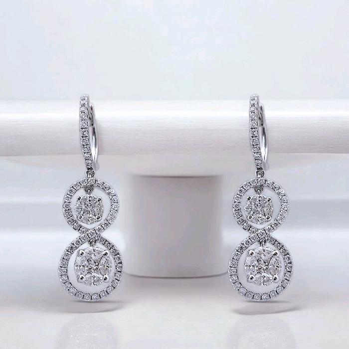 Infinty Diamond Earring 18K / Diamond Jewelry