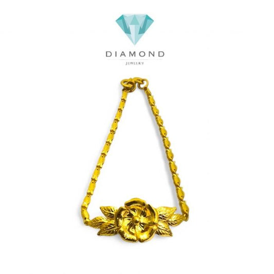 Gelang Mas Model Bunga 24K-Diamond Jewelry