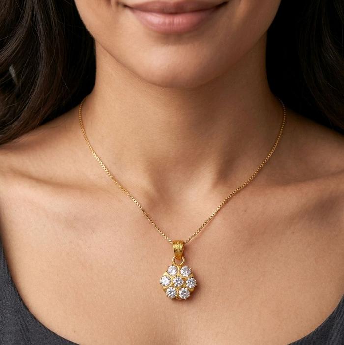 Topaz Pendants 18K / Liontin Topaz 18K / Diamond Jewelry / 176LMSWP5