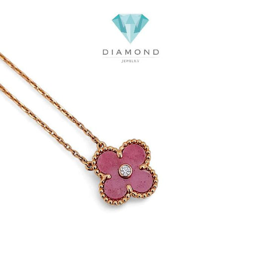 Rhodonite Pink Vintage 18K Rose Gold-Diamond Jewelry-107KBD66000AB-HT