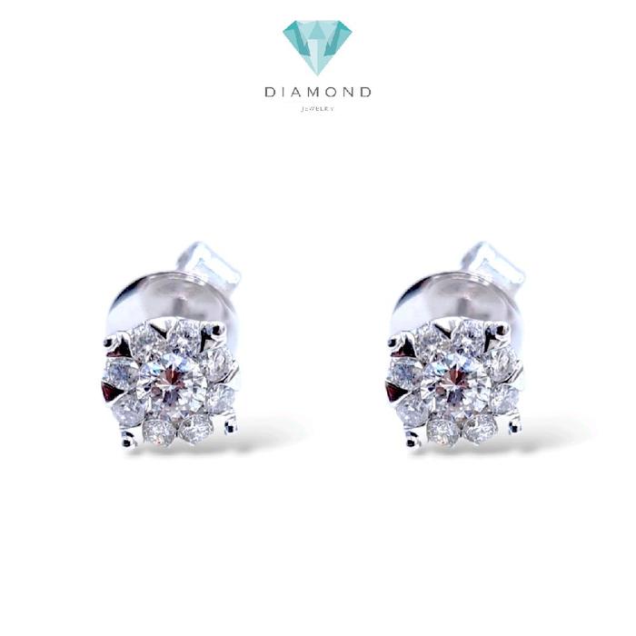 Solitaire Diamond Earrings 18K / Anting Berlian Solitaire 18K / Diamond Jewelry / 1ABGT600WPLS