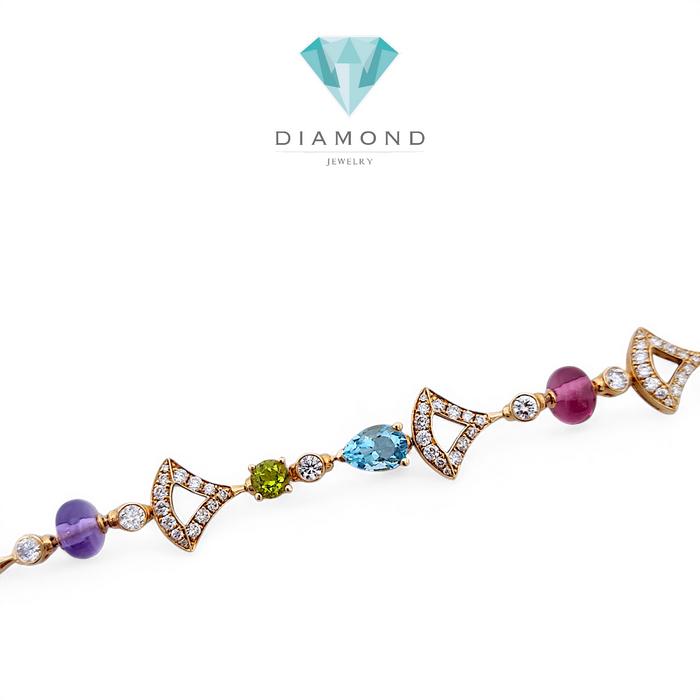 Diva's Dream Bracelet bv18K / gelang  gemstone diva color sapphire diamond/ Diamond Jewelry-379GBD24000RY