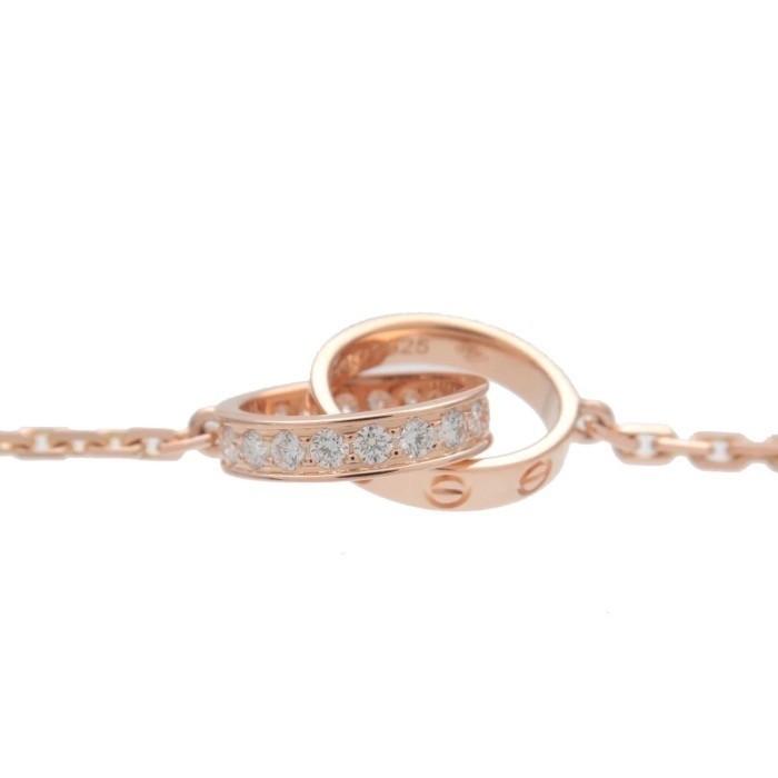 Love diamond duo necklace 18k-Diamond Jewelry