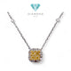 Yellow Diamond Necklace Princess 18k/ kalung berlian asli kuning / Diamond Jewelry
