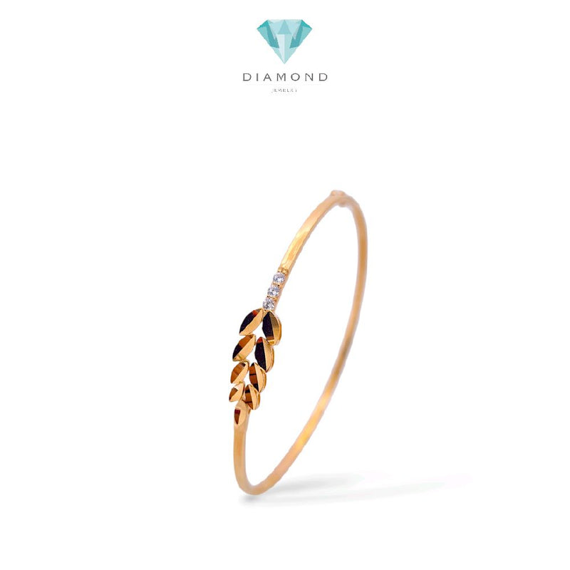 Leaf Gold Bangle 16K / Gelang Emas Daun 16K /  Diamond Jewelry / 463GMS287LS