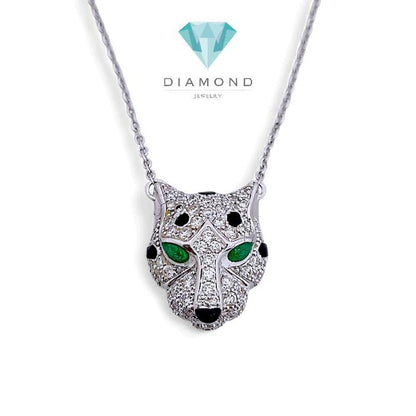 Panthere Diamond Necklace 18K / Kalung Panthere Berlian 18K / Diamond Jewelry-403KBD7114LS-HT
