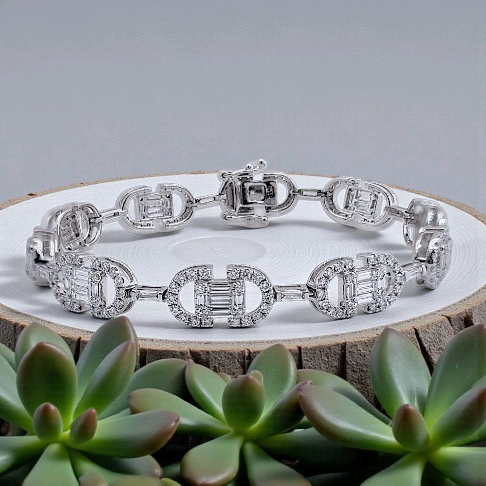 Tennis Double D Diamond Bracelet 18K / Gelang Berlian Tennis Double D 18K / Diamond Jewelry 399GB23100VIONLS-HT