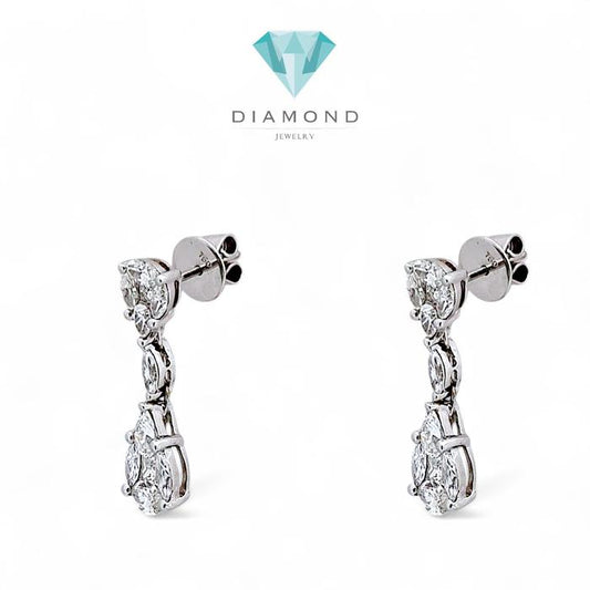 Tear Drop Diamond Earring 18K / Diamond Jewelry