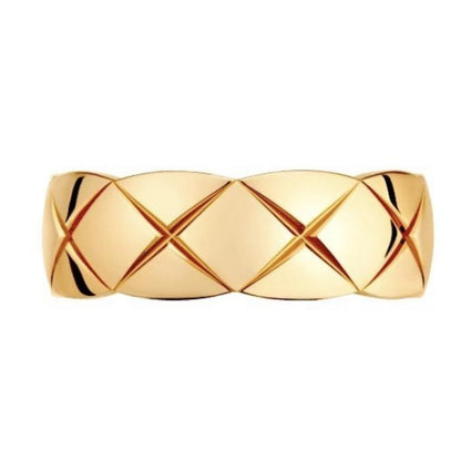Coco rush quilt 18 K Rose Gold ring Diamond Jewelry-HT