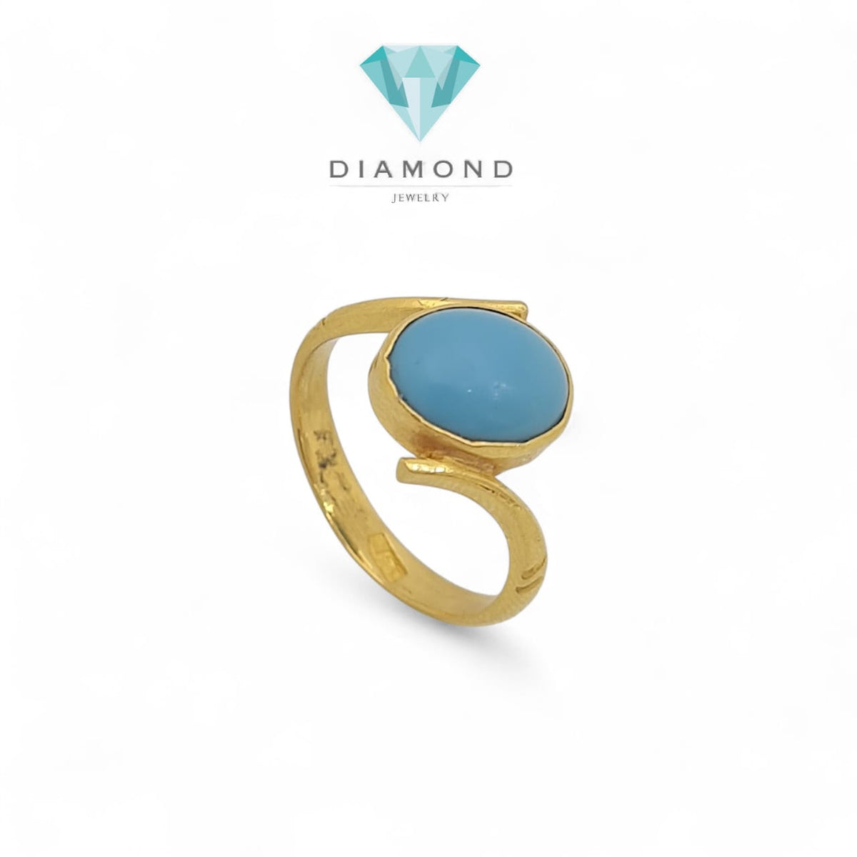 Cincin Emas Turqoise 23K/Gold Ring Diamond Jewelry-73CMSWP4-HT