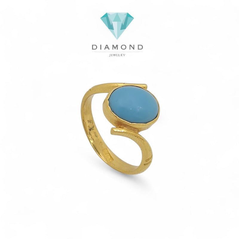 Cincin Emas Turqoise 23K/Gold Ring Diamond Jewelry-73CMSWP4-HT