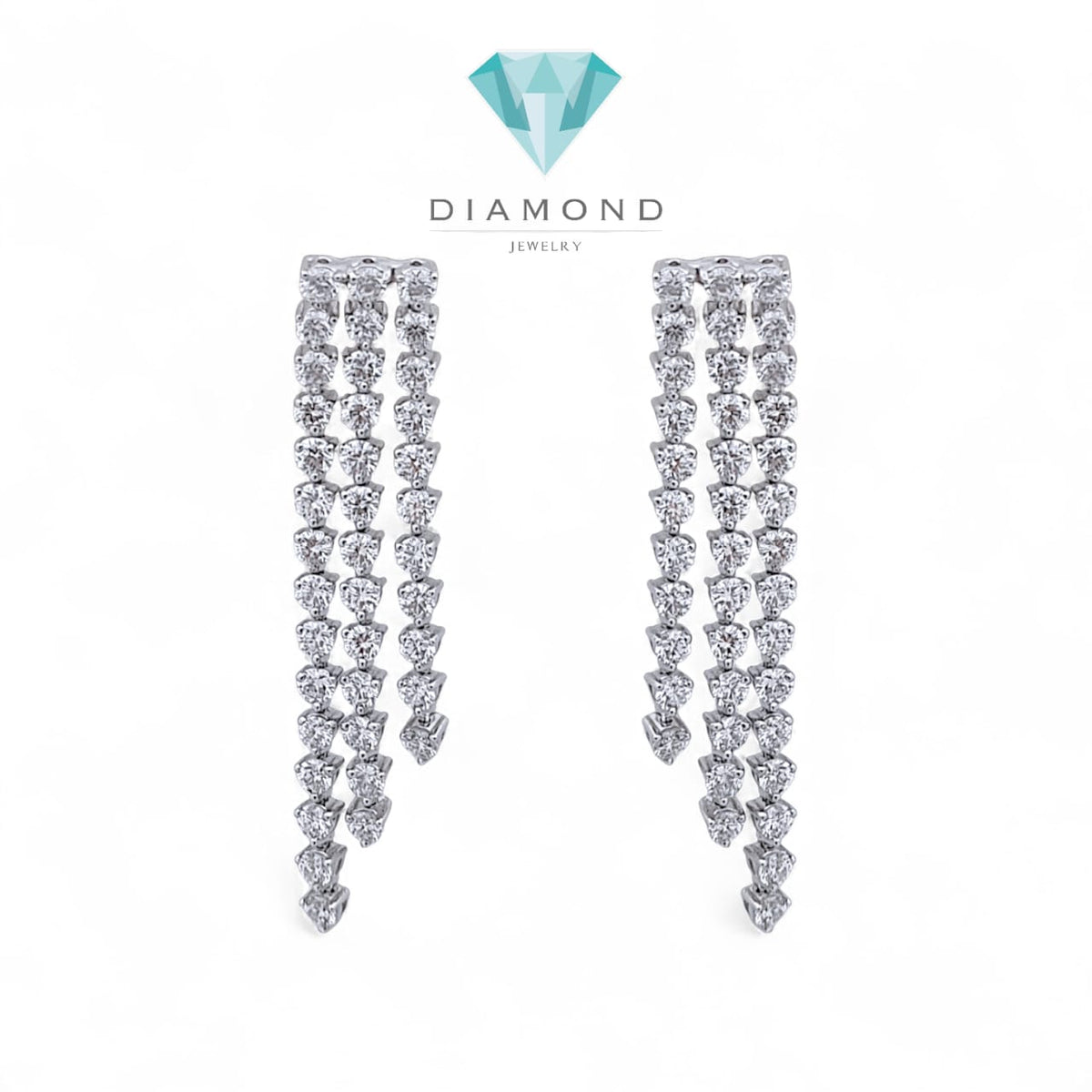 Tristran Diamond Earring 3 Baris 18K Gold-Diamond Jewelry-36ABGT7319WPLS-HT