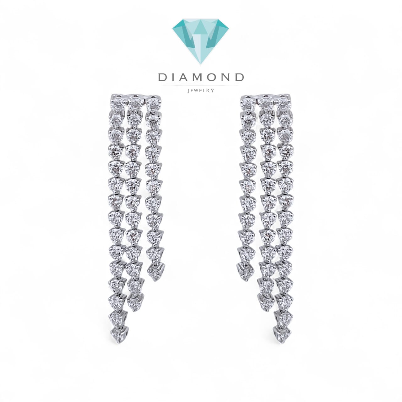 Tristran Diamond Earring 3 Baris 18K Gold-Diamond Jewelry-36ABGT7319WPLS-HT