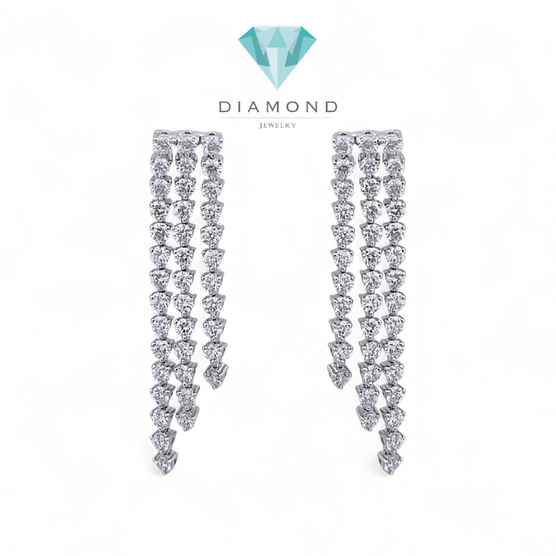 Tristran Diamond Earring 3 Baris 18K Gold-Diamond Jewelry-36ABGT7319WPLS-HT