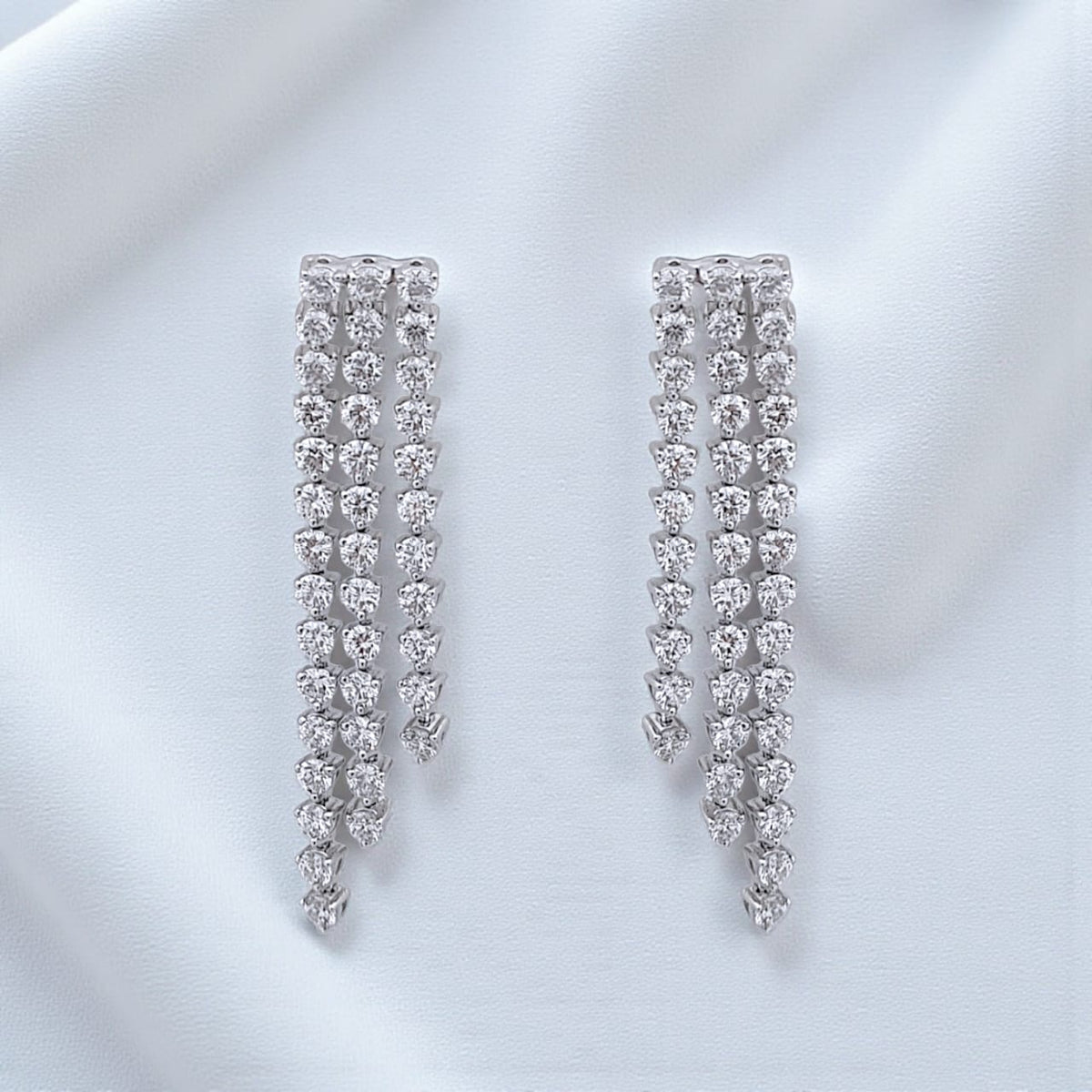 Tristran Diamond Earring 3 Baris 18K Gold-Diamond Jewelry-36ABGT7319WPLS-HT