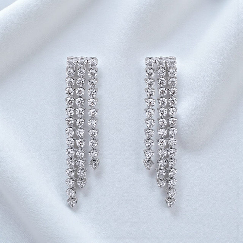 Tristran Diamond Earring 3 Baris 18K Gold-Diamond Jewelry-36ABGT7319WPLS-HT