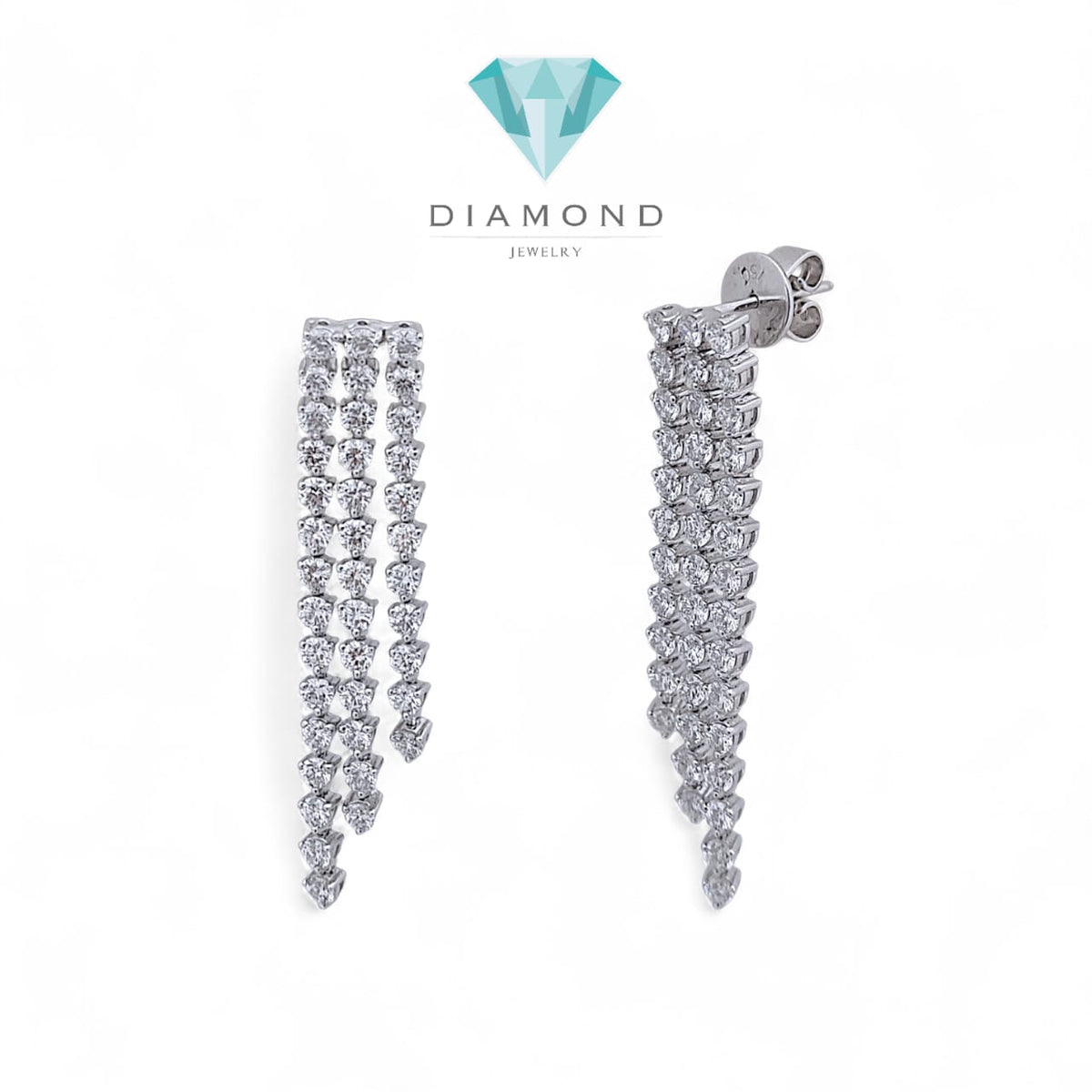 Tristran Diamond Earring 3 Baris 18K Gold-Diamond Jewelry-36ABGT7319WPLS-HT