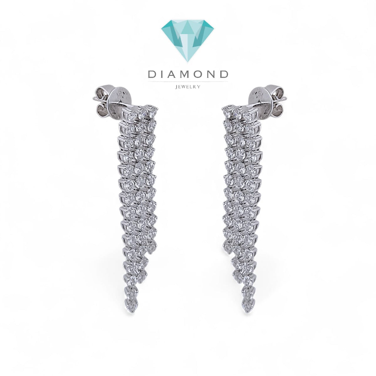 Tristran Diamond Earring 3 Baris 18K Gold-Diamond Jewelry-36ABGT7319WPLS-HT