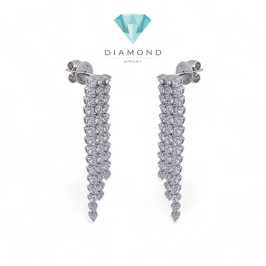 Tristran Diamond Earring 3 Baris 18K Gold-Diamond Jewelry-36ABGT7319WPLS-HT