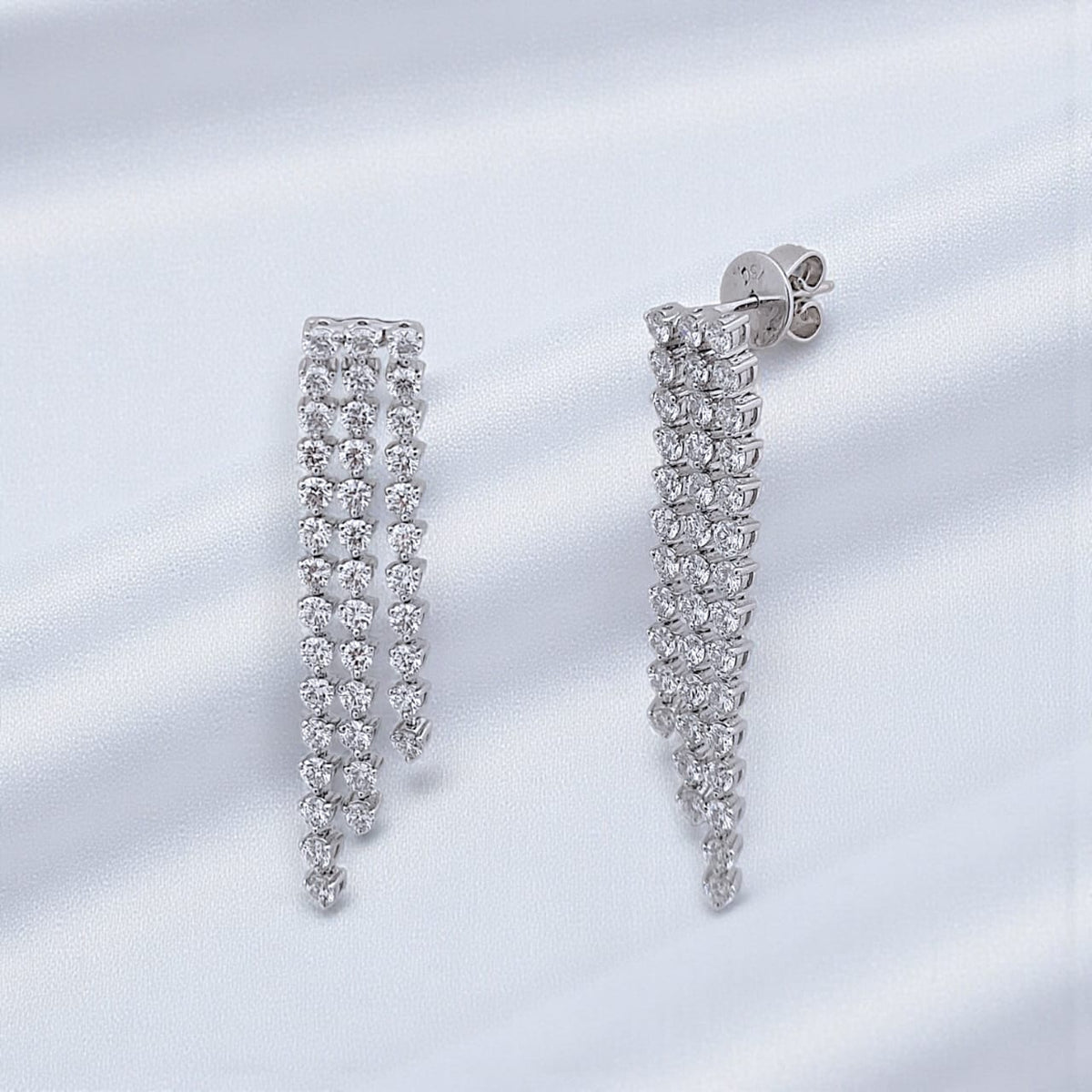 Tristran Diamond Earring 3 Baris 18K Gold-Diamond Jewelry-36ABGT7319WPLS-HT