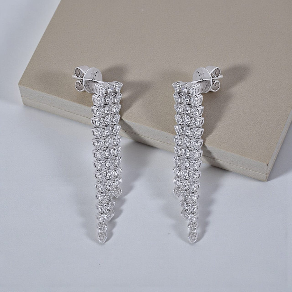 Tristran Diamond Earring 3 Baris 18K Gold-Diamond Jewelry-36ABGT7319WPLS-HT