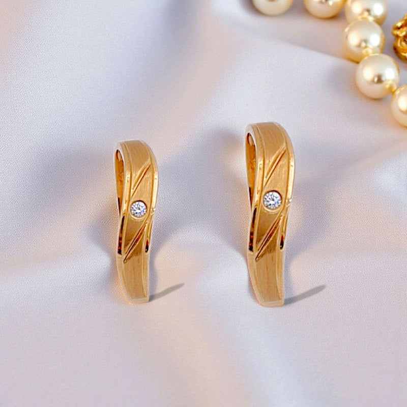 Cincin Kawin Rose Gold 1 Mata 18K/Wedding Ring 18K-Diamond Jewelry 39CBNKH3914WPLS/40CBNKH2850WPLS-HT