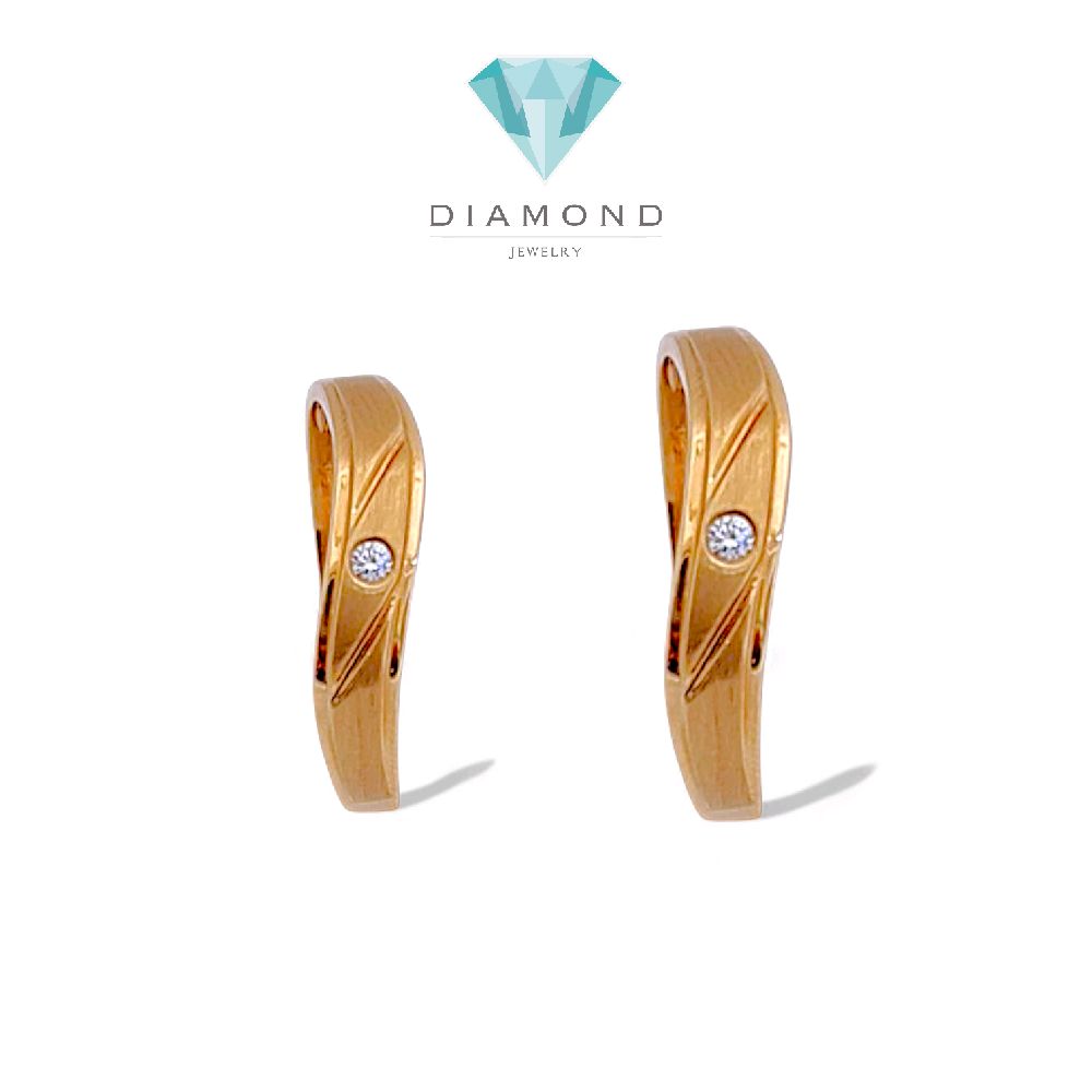 Cincin Kawin Rose Gold 1 Mata 18K/Wedding Ring 18K-Diamond Jewelry 39CBNKH3914WPLS/40CBNKH2850WPLS-HT