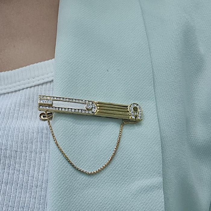 Tie Clip Diamond 18K / Diamond Jewelry