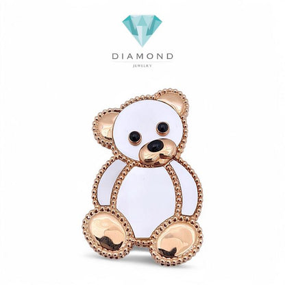 Teddy Clip brooch MOP 18K vca / Diamond Jewelry