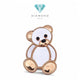 Teddy Clip brooch MOP 18K vca / Diamond Jewelry