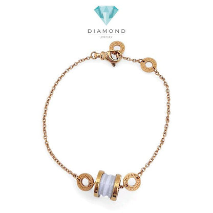 B.zero White Bracelet 18K / Gelang B.zero Putih 18K / Diamond jewelry 409GBD658RY